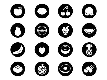 It is an of a Fruit icon set.のイラスト素材