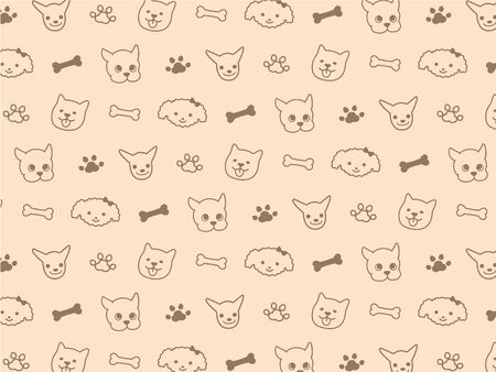 Dog pattern background.のイラスト素材