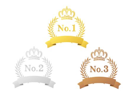 Laurel award set.のイラスト素材