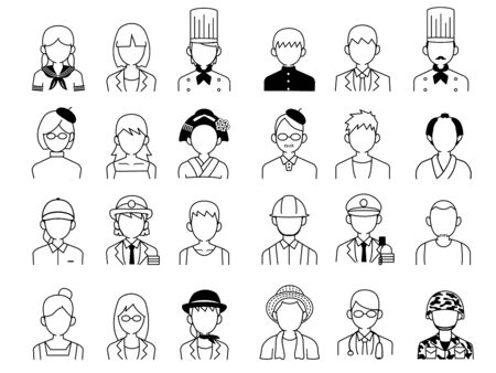 Working people icons.のイラスト素材