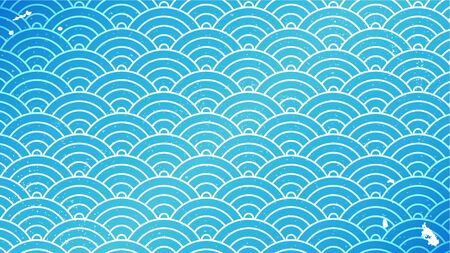 Japanese pattern Blue.のイラスト素材