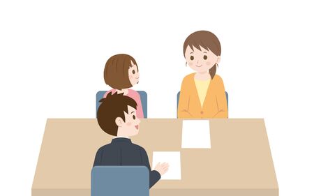 Teacher conference.のイラスト素材