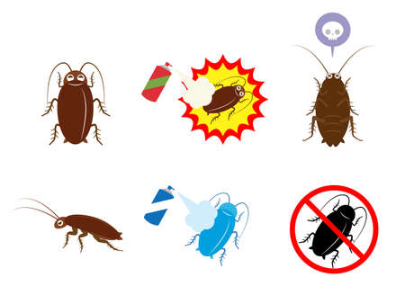 It is an illustration of a Cockroach set.のイラスト素材