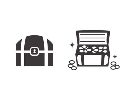 It is an illustration of a Treasure box icon.のイラスト素材