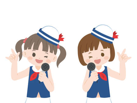 It is an illustration of a Idol girls illustration.のイラスト素材