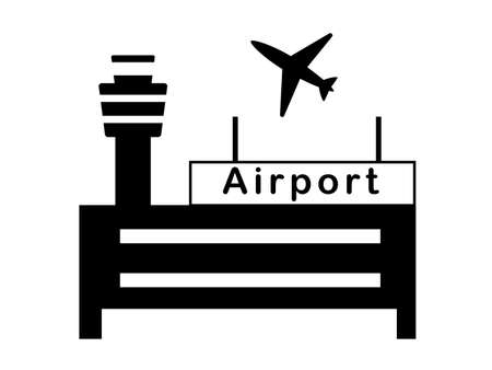 It is an illustration of a Airport icon illustration.のイラスト素材