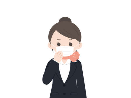 It is an illustration of a Flight attendant.のイラスト素材