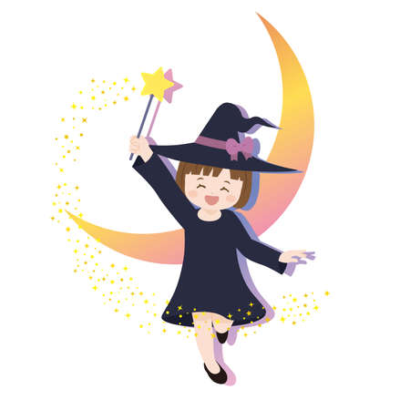 It is an illustration of a Witch girl.のイラスト素材