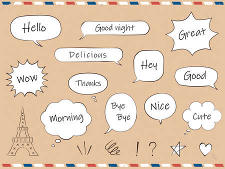 It is an illustration of a Speech bubbles material.のイラスト素材