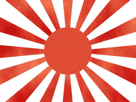 It is an illustration of a Rising Sun Flag.のイラスト素材