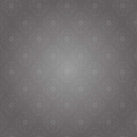 It is an illustration of a Damask pattern background Gray.のイラスト素材