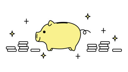 It is an illustration of a Piggy bank.のイラスト素材