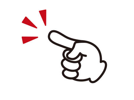 It is an illustration of a Finger point  material.のイラスト素材
