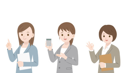It is an illustration of a Tax accountant women.のイラスト素材