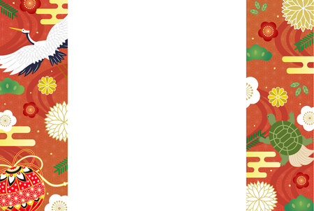 It is an illustration of a Japanese gorgeous frame card.のイラスト素材