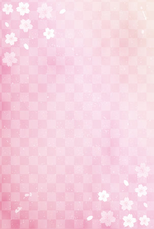 It is an illustration of a Ichimatsu Japanese pattern pink background.のイラスト素材