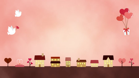 It is an illustration of a Valentine card.のイラスト素材