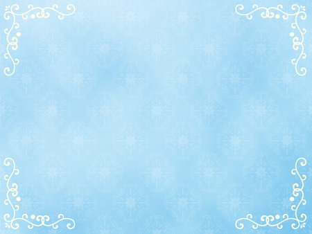 It is an illustration of a Damask pattern frame background.のイラスト素材