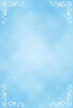 It is an illustration of a Damask pattern frame background.のイラスト素材