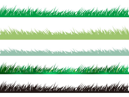 It is an illustration of a Grass variation set.のイラスト素材