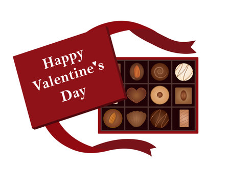 It is an illustration of a Valentine chocolate present.のイラスト素材