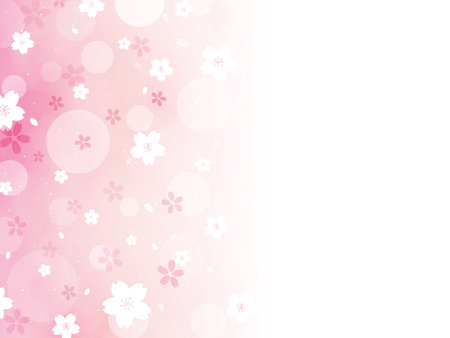 It is an illustration of a Sakura background material.のイラスト素材