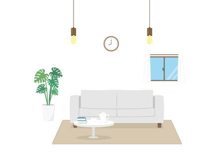 It is an illustration of a Living room.のイラスト素材