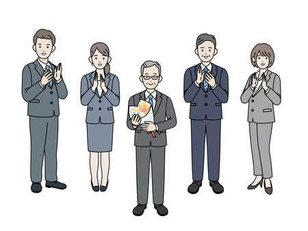 It is an illustration of a Retired old man.のイラスト素材