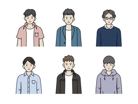 It is an illustration of a Young men.のイラスト素材