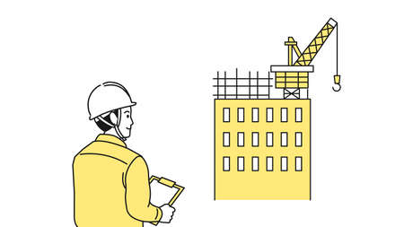 It is an illustration of a Site foreman construction.
