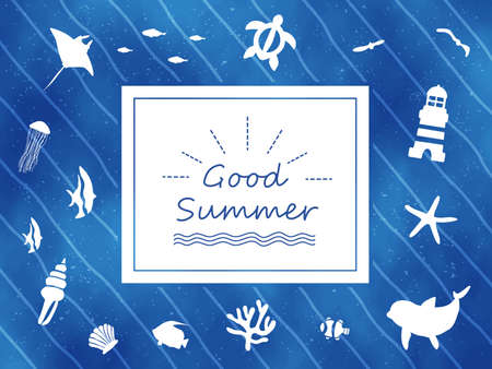 It is an illustration of a Summer card.のイラスト素材