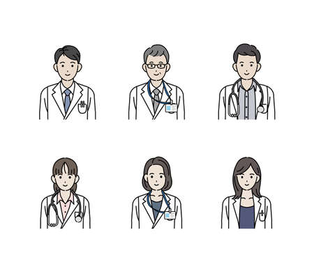 It is an illustration of a Doctor and science doctor.のイラスト素材