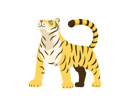It is an illustration of a Yellow tiger.のイラスト素材
