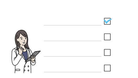 It is an illustration of a Doctor woman health check.のイラスト素材