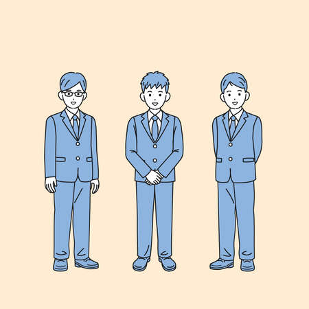 It is an illustration of a School student  boys.のイラスト素材