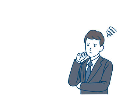 It is an illustration of a Businessman in trouble.のイラスト素材