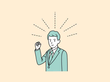 It is an illustration of a Confident businessman.のイラスト素材
