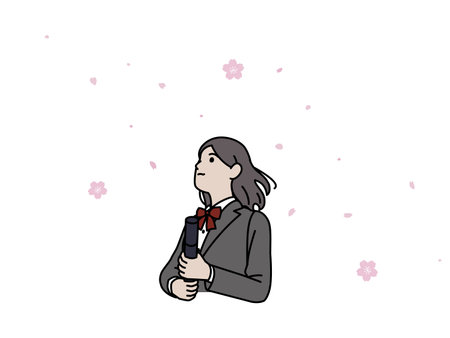 Clip art of  student graduating from school.のイラスト素材