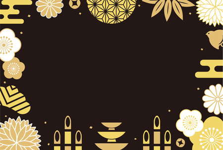 Clip art of New year frame design.のイラスト素材