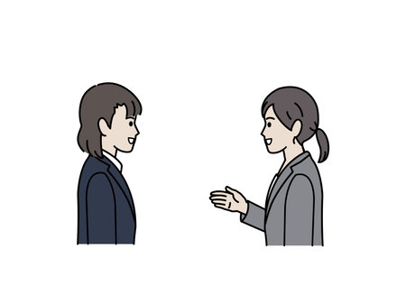 Clip art of Talking business person.のイラスト素材