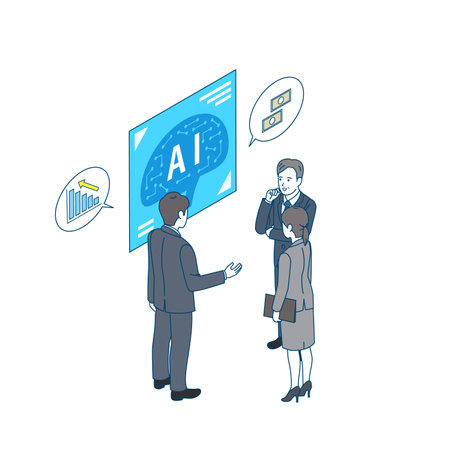Clip art of AI based Businesses.のイラスト素材