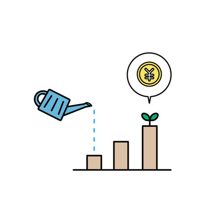 Illustration of an image of a growing investment.のイラスト素材