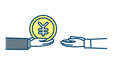 Clip art of Receive money.のイラスト素材