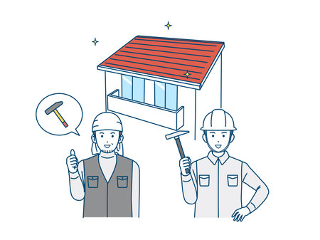 Clip art of  Carpenter men.のイラスト素材