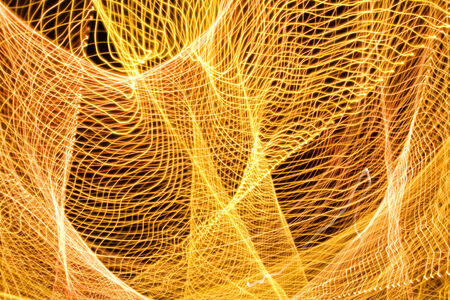 abstract light  lines on blackの写真素材