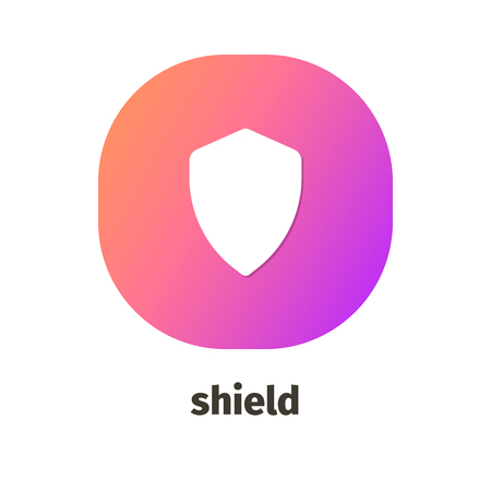 Shield vector icon for web and mobile applicationsのイラスト素材