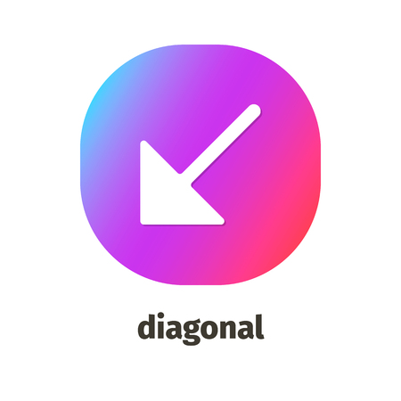 Diagonal vector icon for web and mobile applicationsのイラスト素材