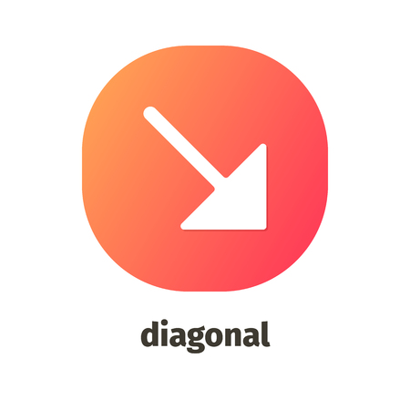 Diagonal vector icon for web and mobile applicationsのイラスト素材