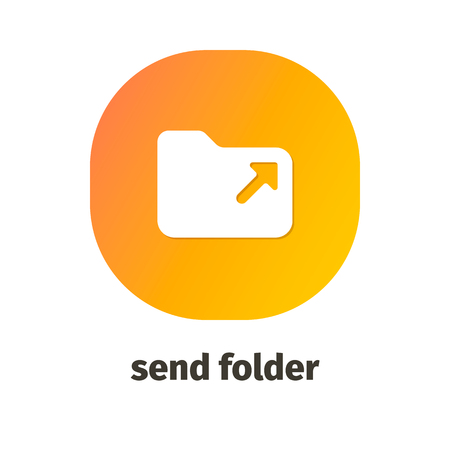 Send folder vector icon for web and mobile applicationsのイラスト素材