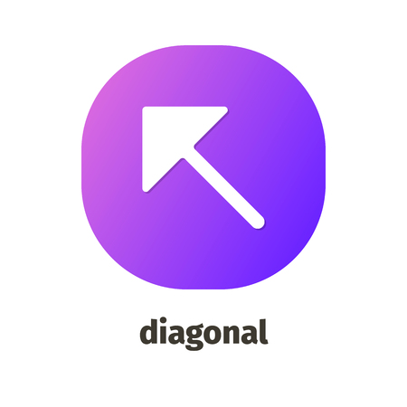 Diagonal vector icon for web and mobile applicationsのイラスト素材